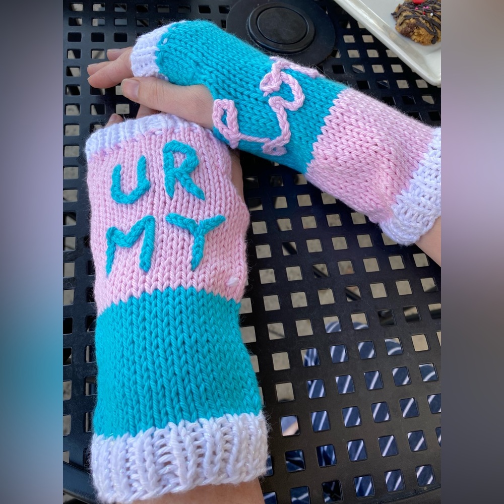 Handmade Swiftie Lover arm warmers/fingerless gloves